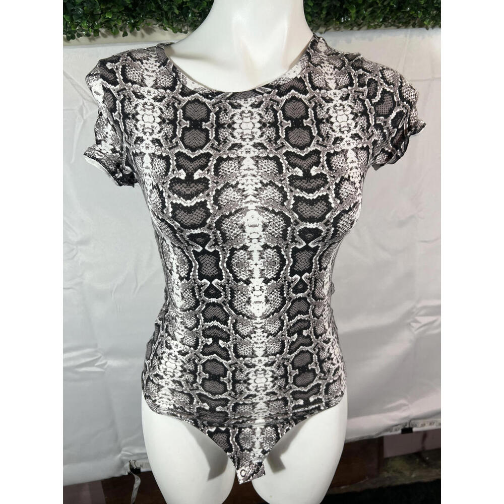 Express Snake Print Bodysuit Size Small
